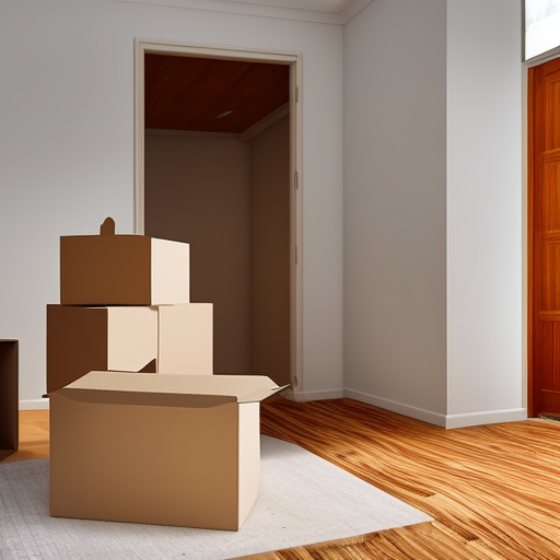 Expert Removals Moving boxes in an empty room.